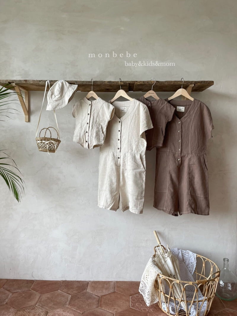 MONBEBE - Korean Children Fashion - #Kfashion4kids - Mom Linen Jumpsuit - 4