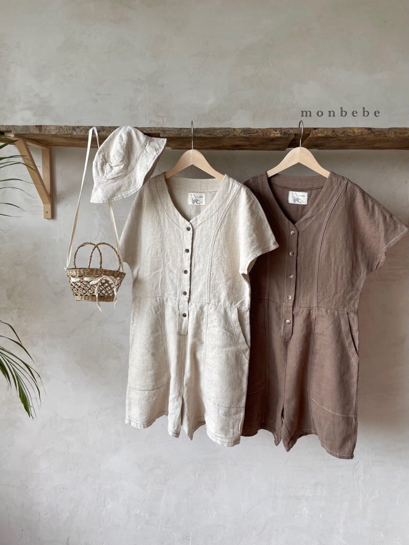 MONBEBE - Korean Children Fashion - #Kfashion4kids - Mom Linen Jumpsuit - 5