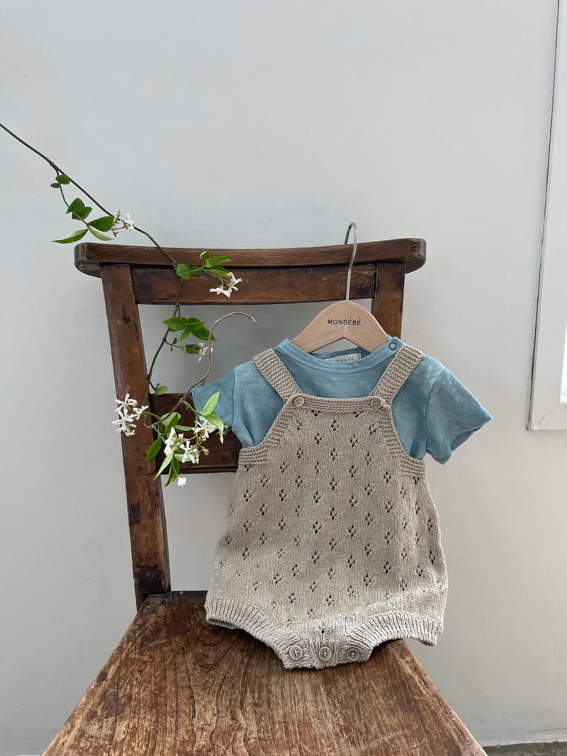 MONBEBE - Korean Children Fashion - #Kfashion4kids - Scsi Knit Bodysuit - 6