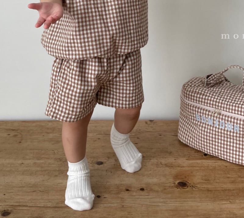 MONBEBE - Korean Children Fashion - #Kfashion4kids - Check Shorts