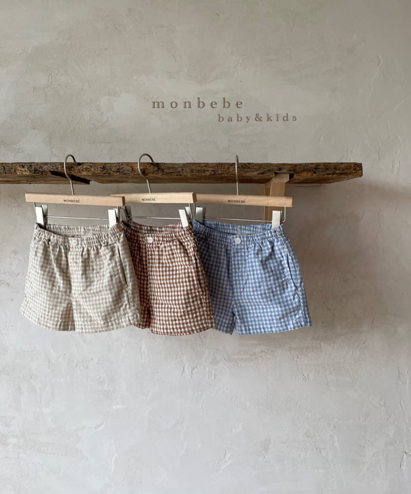 MONBEBE - Korean Children Fashion - #Kfashion4kids - Check Shorts - 10