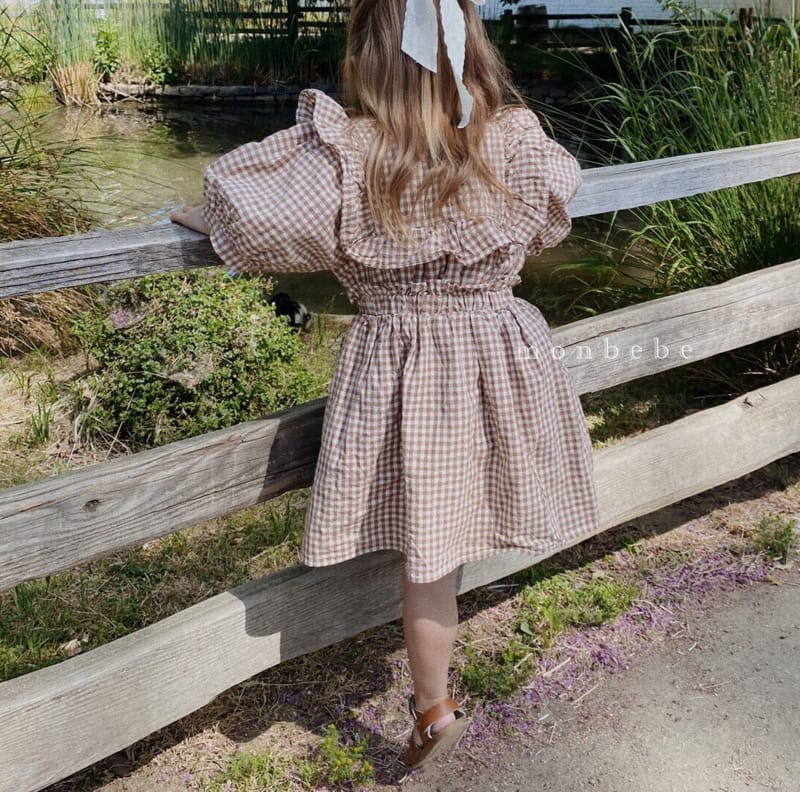 MONBEBE - Korean Children Fashion - #Kfashion4kids - Check Frill Skirt