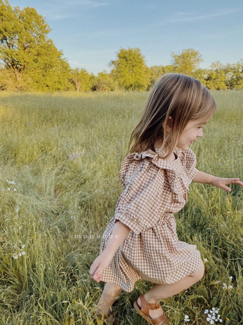 MONBEBE - Korean Children Fashion - #Kfashion4kids - Check Frill Blouse - 11