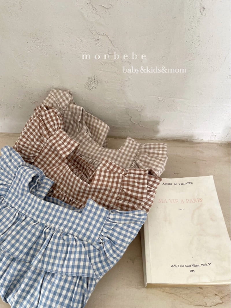 MONBEBE - Korean Children Fashion - #Kfashion4kids - Check Frill Bodysuit - 11