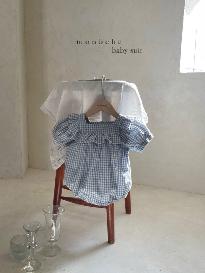 MONBEBE - Korean Children Fashion - #Kfashion4kids - Check Frill Bodysuit - 5