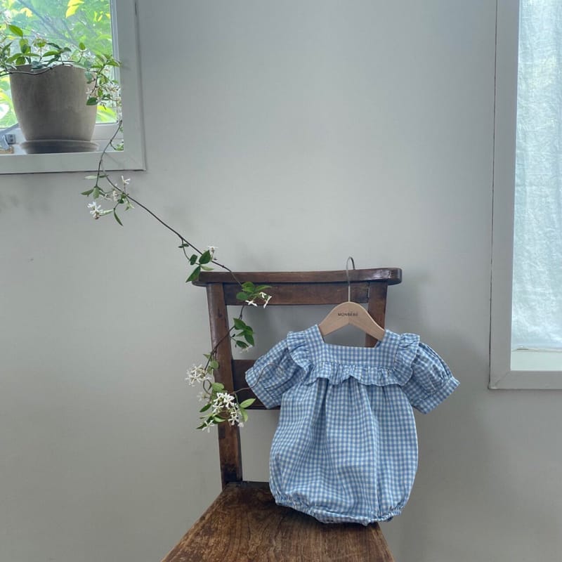 MONBEBE - Korean Children Fashion - #Kfashion4kids - Check Frill Bodysuit - 7