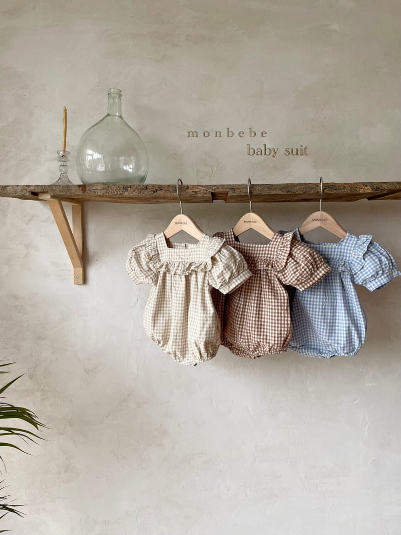 MONBEBE - Korean Children Fashion - #Kfashion4kids - Check Frill Bodysuit - 9