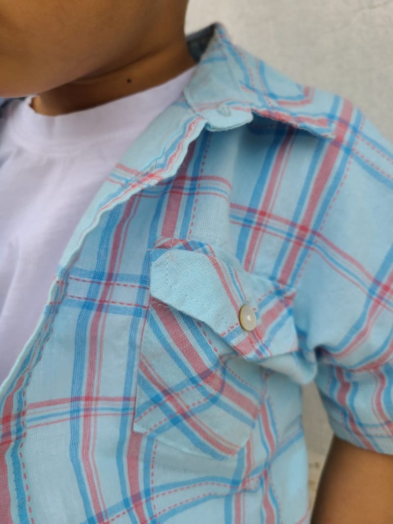 MOOI STORE - Korean Children Fashion - #Kfashion4kids - Check Short Sleeves Shirts - 5
