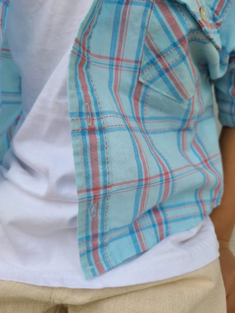 MOOI STORE - Korean Children Fashion - #Kfashion4kids - Check Short Sleeves Shirts - 6