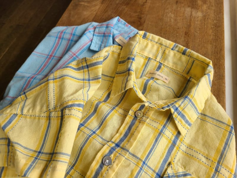 MOOI STORE - Korean Children Fashion - #Kfashion4kids - Check Short Sleeves Shirts - 7