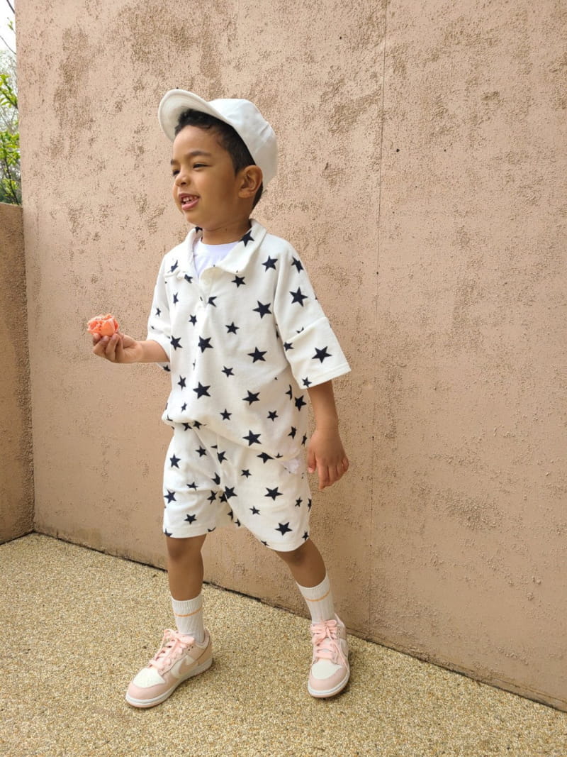 MOOI STORE - Korean Children Fashion - #Kfashion4kids - Star Towel Collar Tee - 4