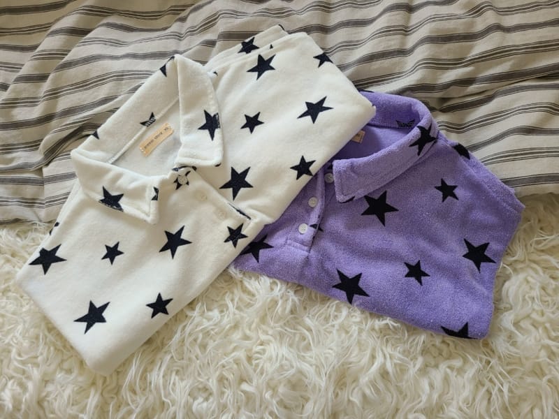 MOOI STORE - Korean Children Fashion - #Kfashion4kids - Star Towel Collar Tee - 9