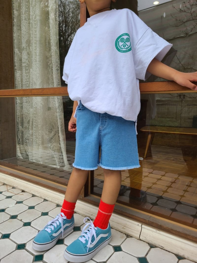 MOOI STORE - Korean Children Fashion - #Kfashion4kids - Den Vinci Span Jean Shorts - 2