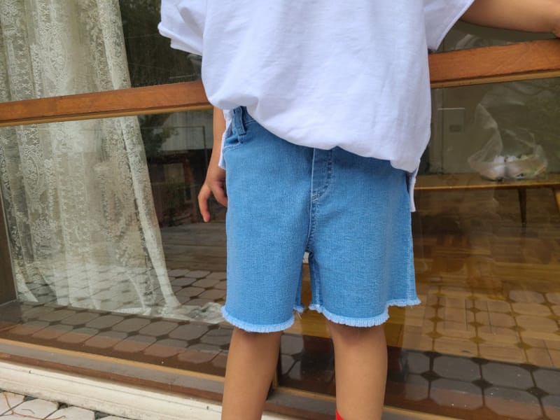 MOOI STORE - Korean Children Fashion - #Kfashion4kids - Den Vinci Span Jean Shorts - 3