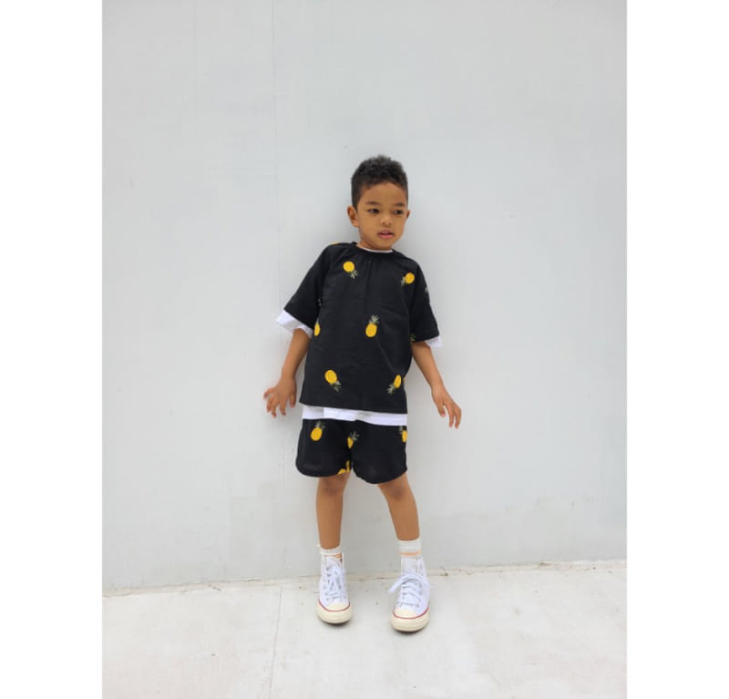 MOOI STORE - Korean Children Fashion - #Kfashion4kids - Pine Top Bottom Set