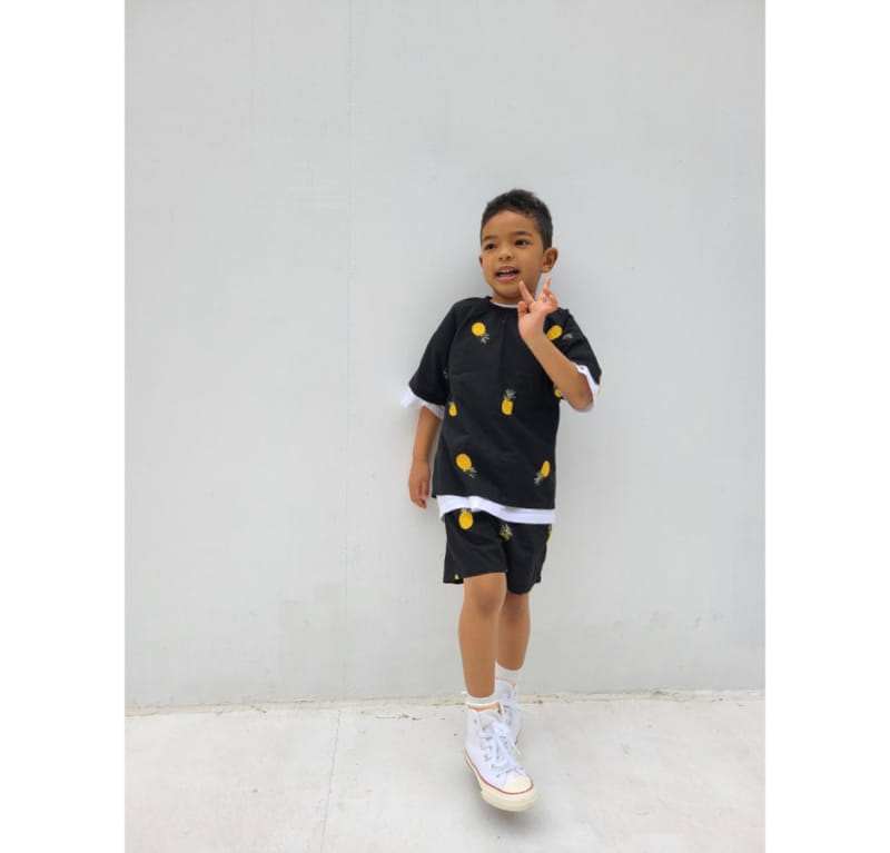 MOOI STORE - Korean Children Fashion - #Kfashion4kids - Pine Top Bottom Set - 2
