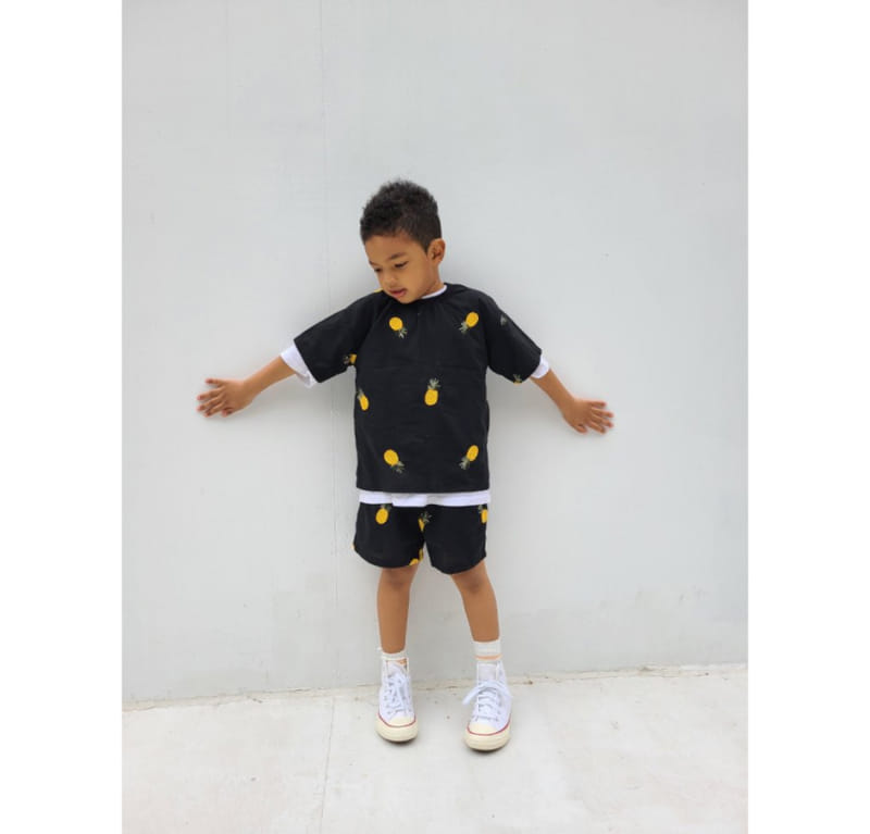 MOOI STORE - Korean Children Fashion - #Kfashion4kids - Pine Top Bottom Set - 3