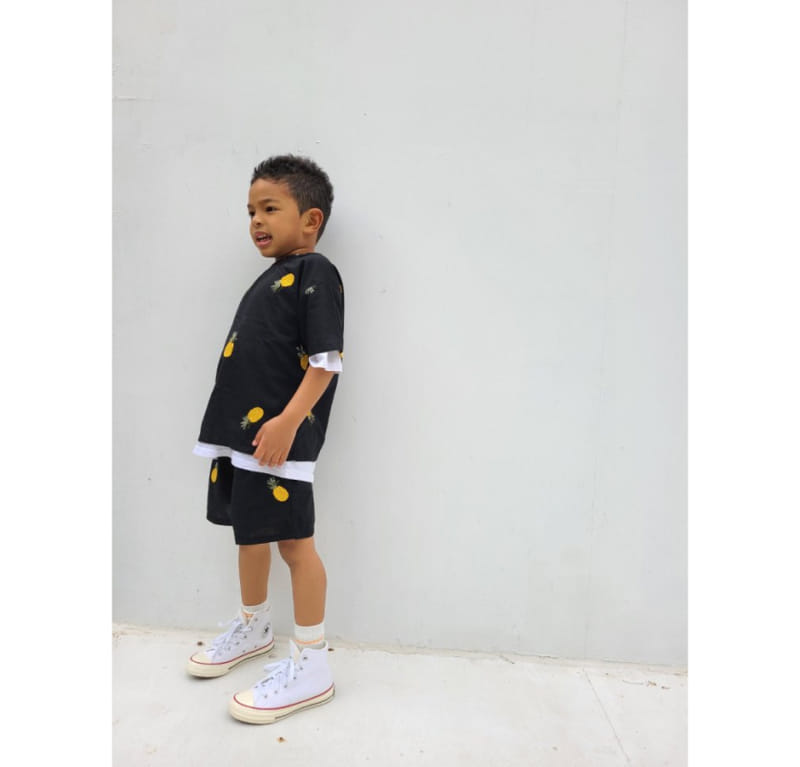 MOOI STORE - Korean Children Fashion - #Kfashion4kids - Pine Top Bottom Set - 4