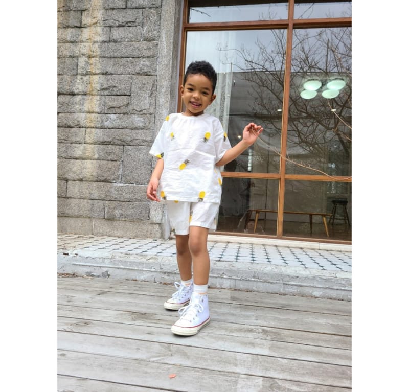MOOI STORE - Korean Children Fashion - #Kfashion4kids - Pine Top Bottom Set - 6