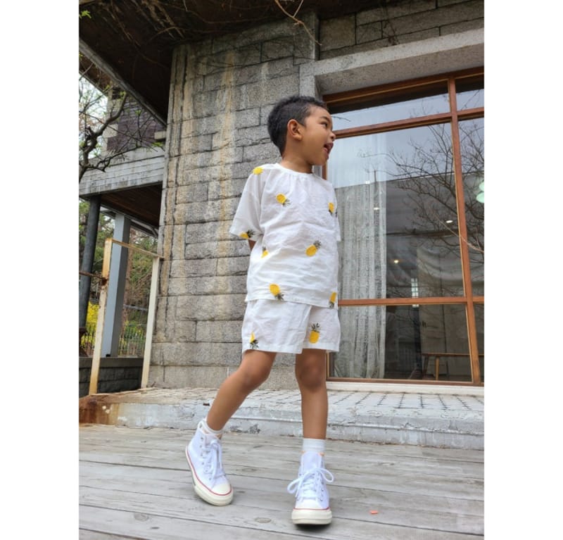 MOOI STORE - Korean Children Fashion - #Kfashion4kids - Pine Top Bottom Set - 7