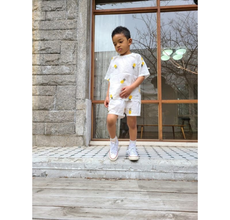 MOOI STORE - Korean Children Fashion - #Kfashion4kids - Pine Top Bottom Set - 8