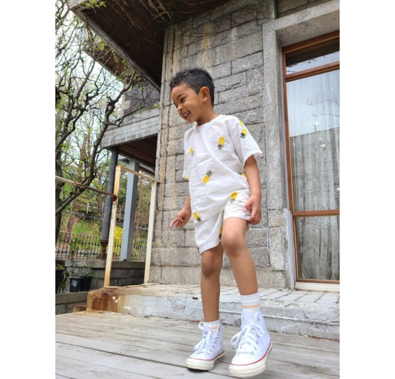 MOOI STORE - Korean Children Fashion - #Kfashion4kids - Pine Top Bottom Set - 9