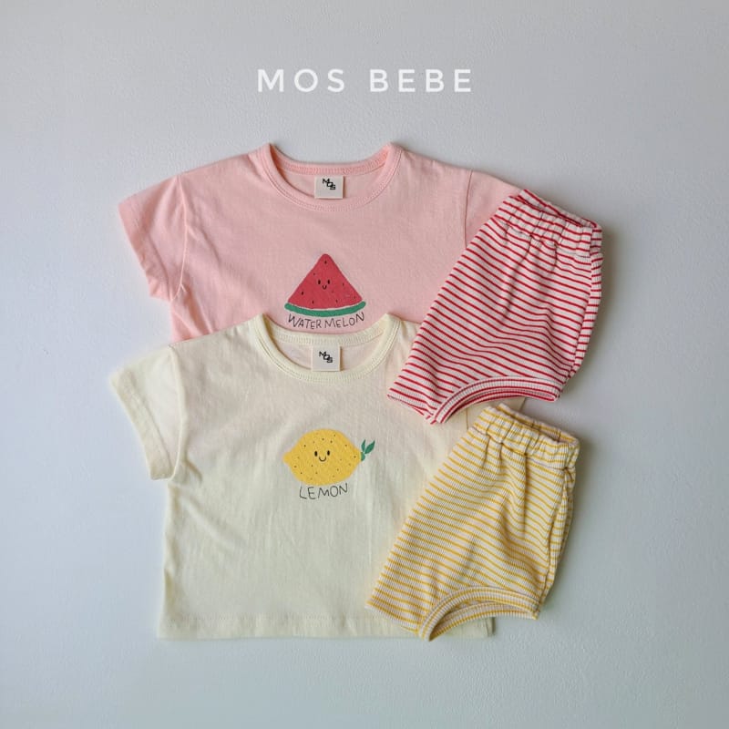 MOS BEBE - Korean Children Fashion - #Kfashion4kids - Fruit Tio Bottom Set - 6