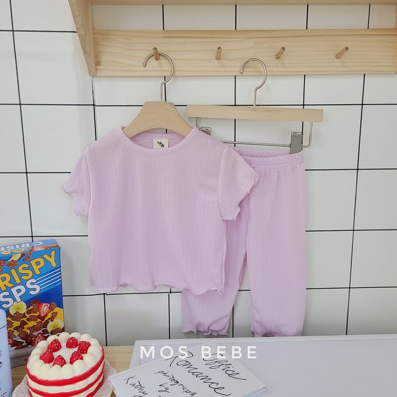 MOS BEBE - Korean Children Fashion - #Kfashion4kids - Cotton Candy Top Bottom Set - 6