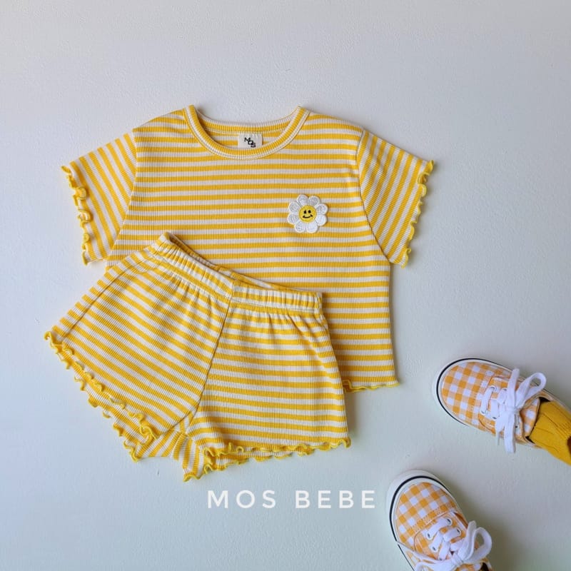MOS BEBE - Korean Children Fashion - #Kfashion4kids - Daisy Top Bottom Set - 3