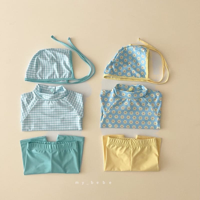 MY BEBE - Korean Children Fashion - #Kfashion4kids - Love Rashguard with Bonnet