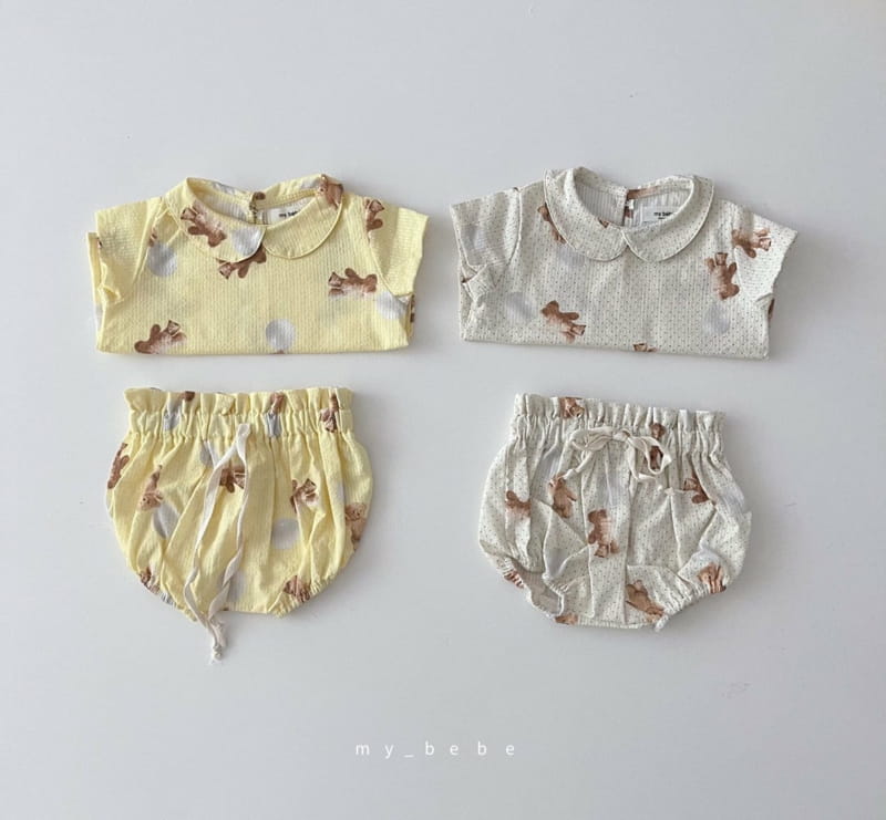 MY BEBE - Korean Children Fashion - #Kfashion4kids - Collar Blouse Bloomer Set - 12
