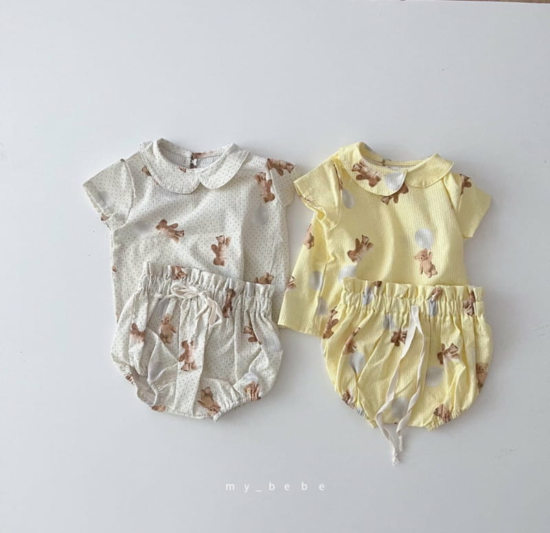 MY BEBE - Korean Children Fashion - #Kfashion4kids - Collar Blouse Bloomer Set - 2