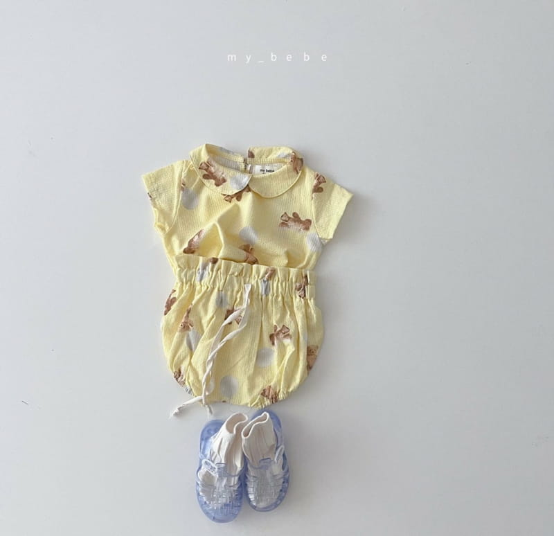 MY BEBE - Korean Children Fashion - #Kfashion4kids - Collar Blouse Bloomer Set - 3