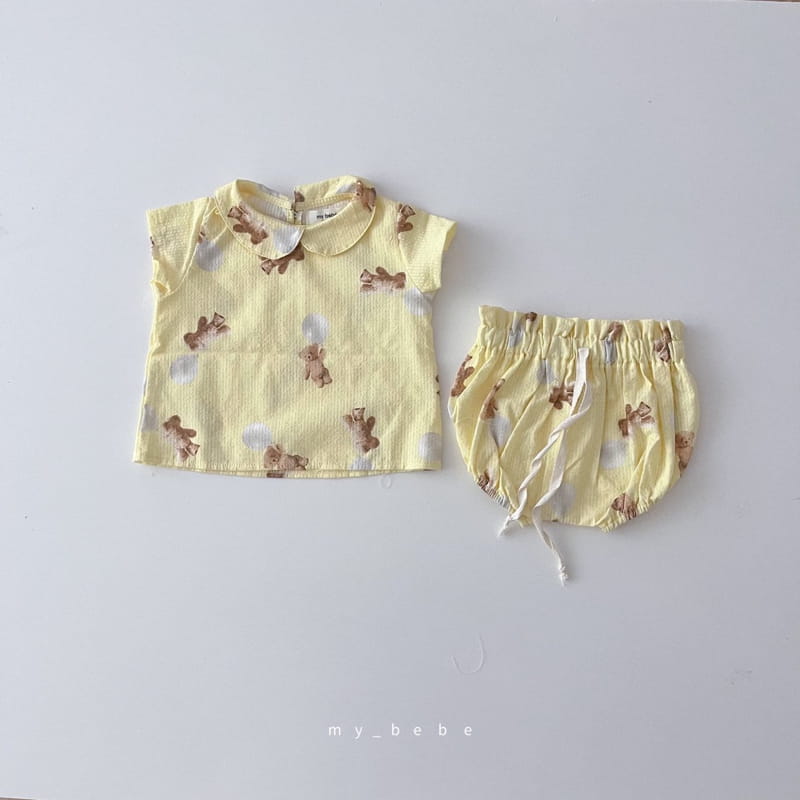 MY BEBE - Korean Children Fashion - #Kfashion4kids - Collar Blouse Bloomer Set - 4