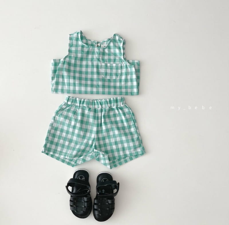 MY BEBE - Korean Children Fashion - #Kfashion4kids - Summer Sleeveless Bottom Set - 12