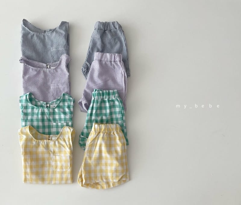 MY BEBE - Korean Children Fashion - #Kfashion4kids - Summer Sleeveless Bottom Set - 3