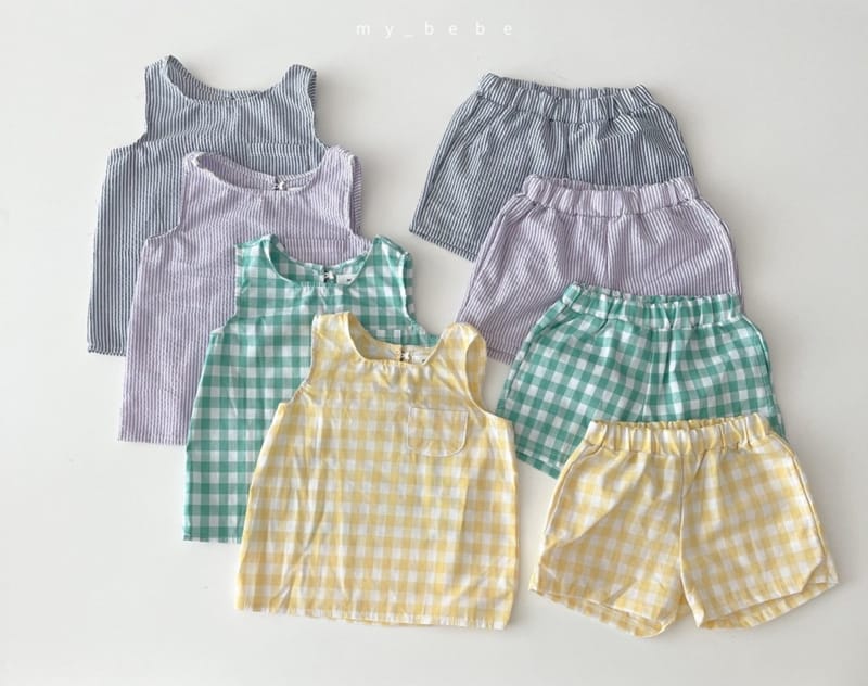 MY BEBE - Korean Children Fashion - #Kfashion4kids - Summer Sleeveless Bottom Set - 4