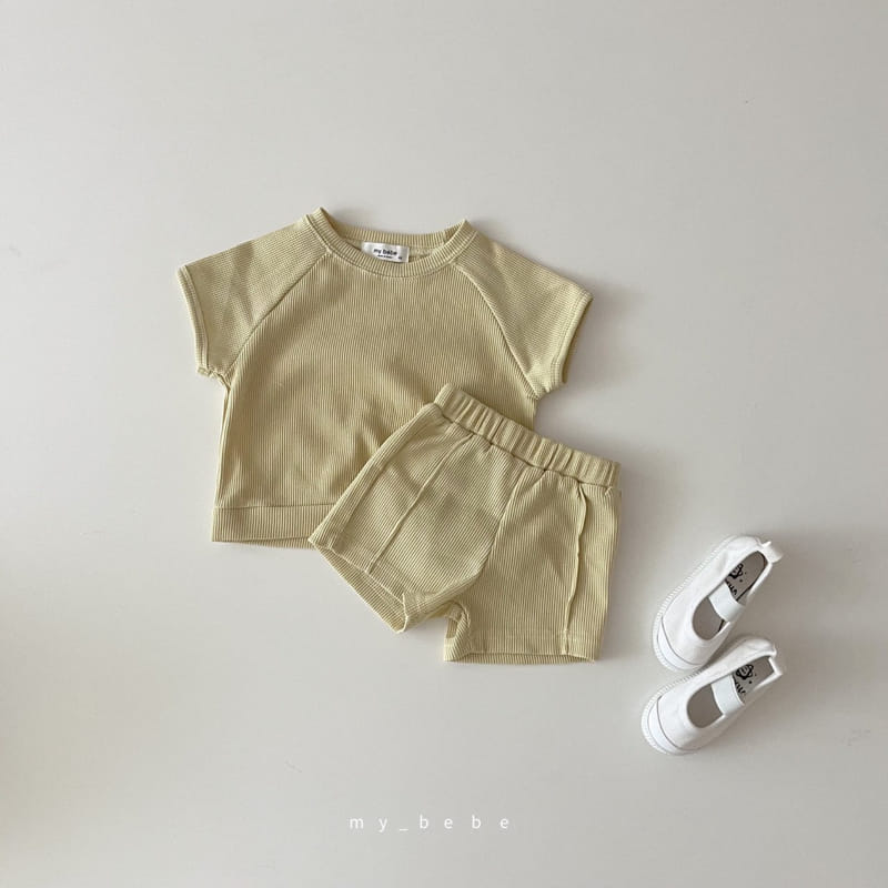 MY BEBE - Korean Children Fashion - #Kfashion4kids - Waffle Top Bottom Set - 10
