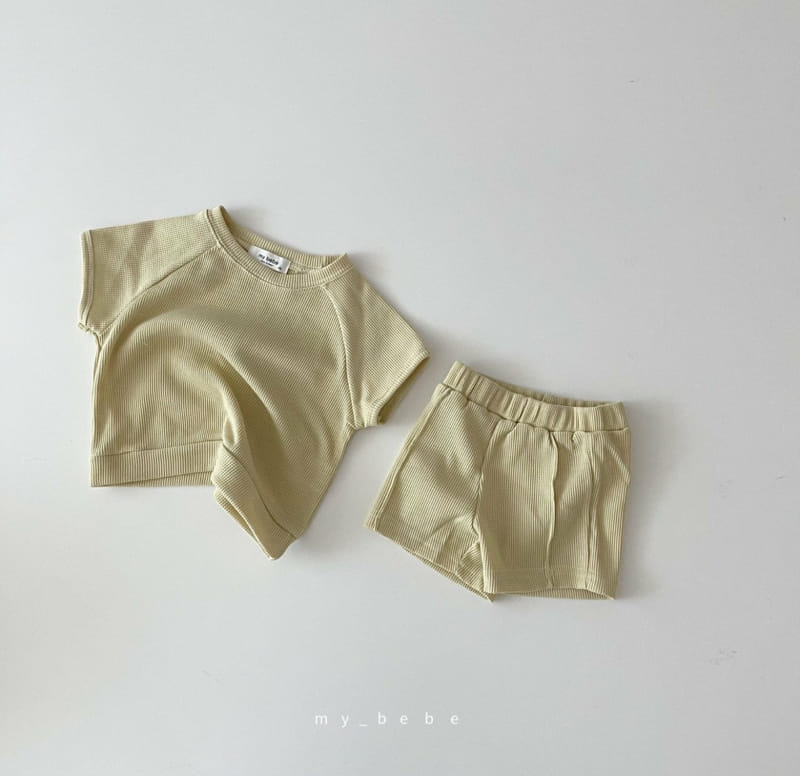MY BEBE - Korean Children Fashion - #Kfashion4kids - Waffle Top Bottom Set - 11