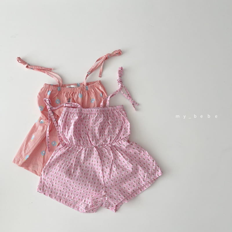 MY BEBE - Korean Children Fashion - #Kfashion4kids - Flower Jumpsuit - 3