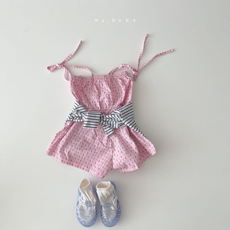 MY BEBE - Korean Children Fashion - #Kfashion4kids - Flower Jumpsuit - 9