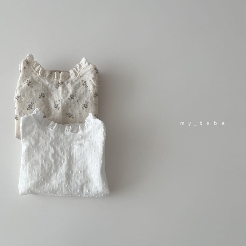MY BEBE - Korean Children Fashion - #Kfashion4kids - Lace Shirring Blouse - 3