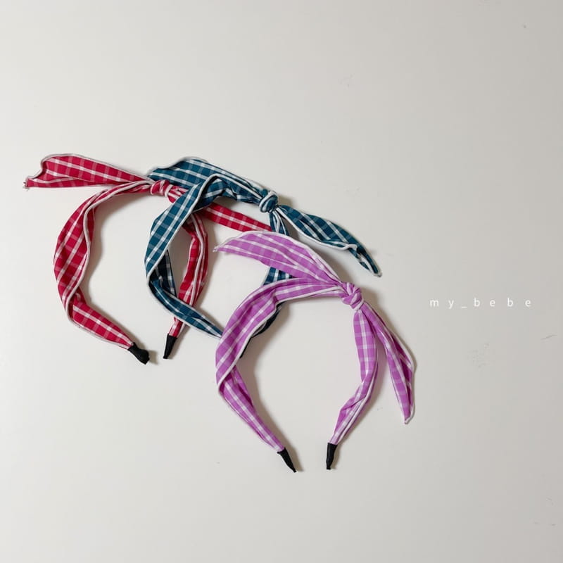 MY BEBE - Korean Children Fashion - #Kfashion4kids - Check Wire Hairband 