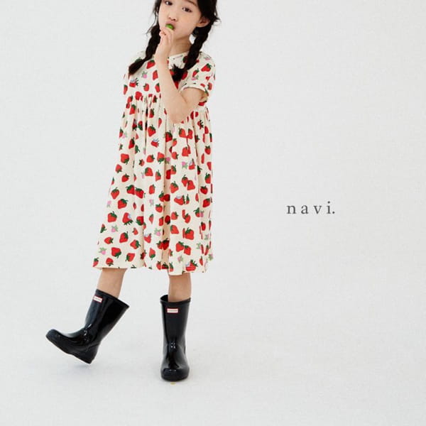 NAVI - Korean Children Fashion - #Kfashion4kids - Strawberry One-piece