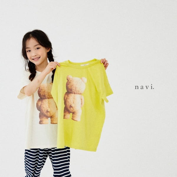NAVI - Korean Children Fashion - #Kfashion4kids - Bear Long Tee