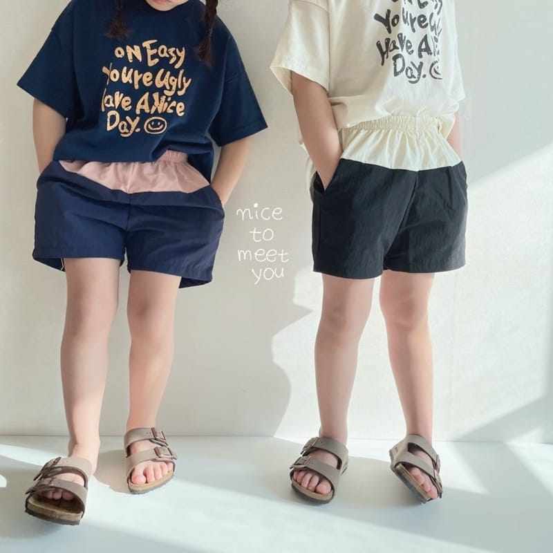 NICE TO MEET YOU - Korean Children Fashion - #Kfashion4kids - Line Color Shorts - 5