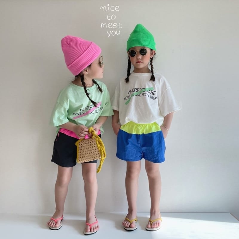 NICE TO MEET YOU - Korean Children Fashion - #Kfashion4kids - Line Color Shorts - 9