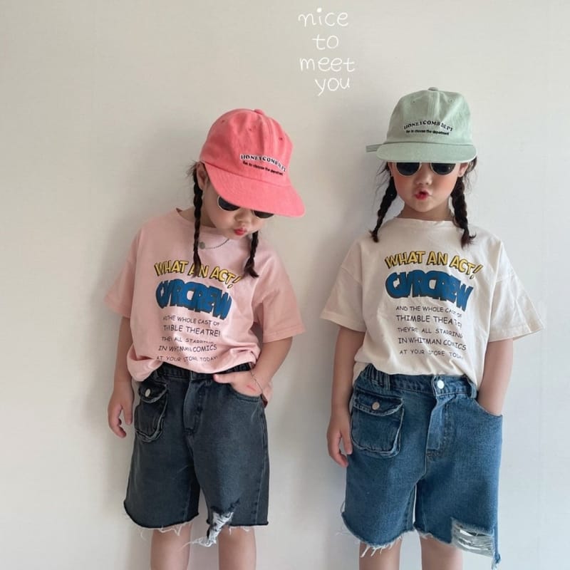 NICE TO MEET YOU - Korean Children Fashion - #Kfashion4kids - Pocket Denim Shorts - 7