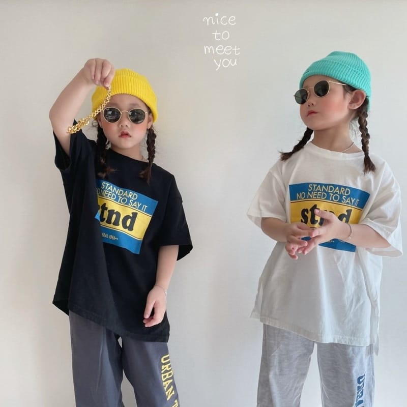 NICE TO MEET YOU - Korean Children Fashion - #Kfashion4kids - Standard Boxy Tee - 11