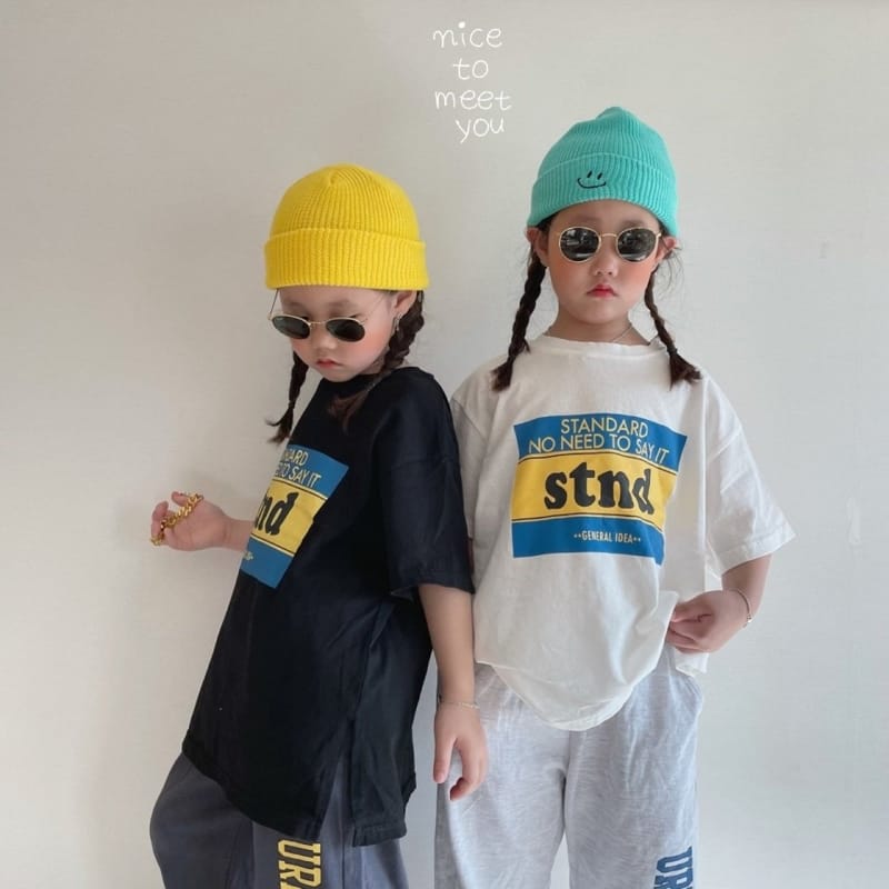 NICE TO MEET YOU - Korean Children Fashion - #Kfashion4kids - Standard Boxy Tee - 3